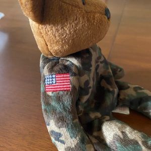 Military TY Beanie Baby with American Flag